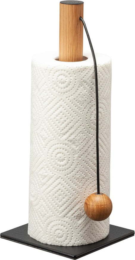 Černý stojan na papírové utěrky ø 13 cm Bull – LIND DNA Lind DNA