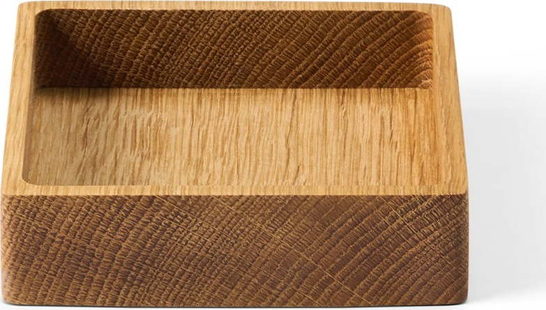 Dekorativní dřevěný úložný box v přírodní barvě 11x11x3 cm Square S – LIND DNA Lind DNA
