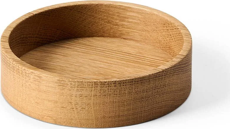 Dekorativní dřevěný úložný box v přírodní barvě ø 11x3 cm Circle S – LIND DNA