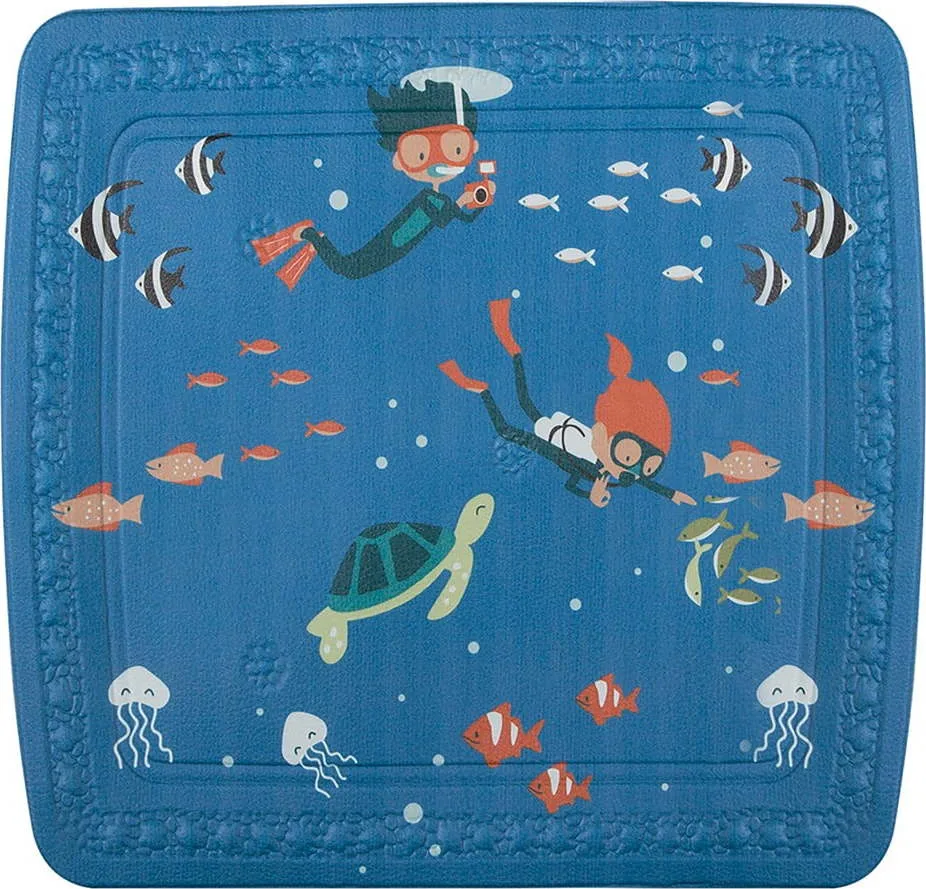 Dětská protiskluzová podložka do sprchy 55x55 cm Scuba Diver – Spirella