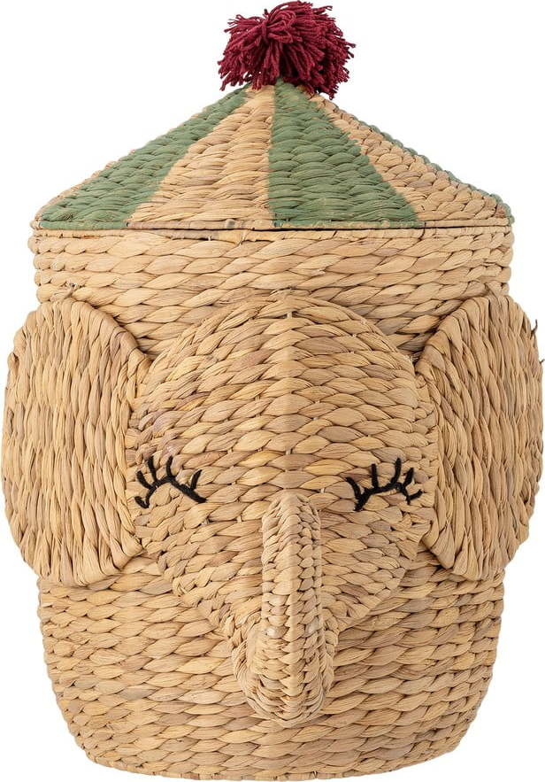 Dětský koš na hračky z vodního hyacintu v přírodní barvě ø 35x50 cm Bobo – Bloomingville Mini Bloomingville Mini