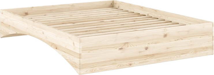 Dvoulůžková postel z borovicového dřeva bez čela 160x200 cm v přírodní barvě Orbit – Karup Design Karup Design