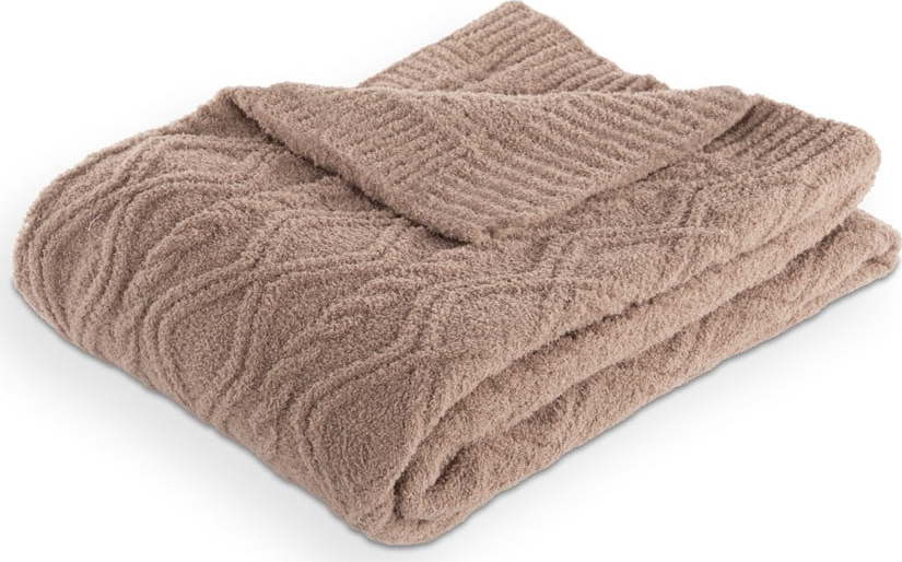 Hnědá deka z mikroplyše 130x170 cm Aspen – Tiseco Home Studio Tiseco Home Studio