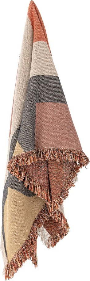 Hnědá deka z recyklované bavlny 130x160 cm Arni – Bloomingville Bloomingville