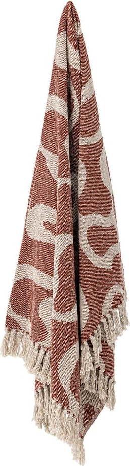 Hnědá deka z recyklované bavlny 130x160 cm Salobre – Bloomingville Bloomingville