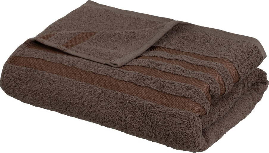Hnědá froté bavlněná osuška 100x150 cm Simple – Casa Selección Casa Selección