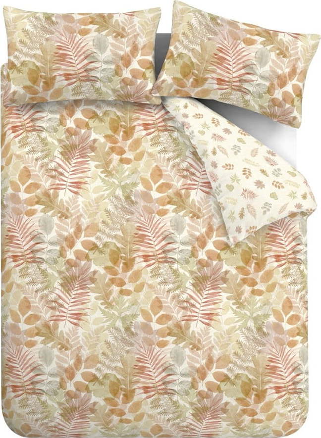 Hnědé povlečení na dvoulůžko 200x200 cm Autumn Leaves – Catherine Lansfield Catherine Lansfield