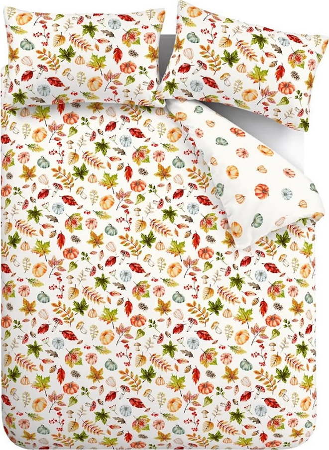 Hnědé povlečení na dvoulůžko/prodloužené 230x220 cm Autumn Pumpkins – Catherine Lansfield Catherine Lansfield