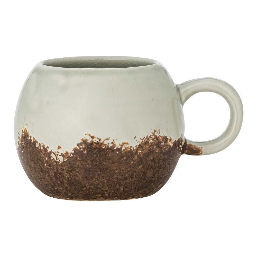 Hnědý/krémový hrnek z kameniny 410 ml Paula – Bloomingville Bloomingville