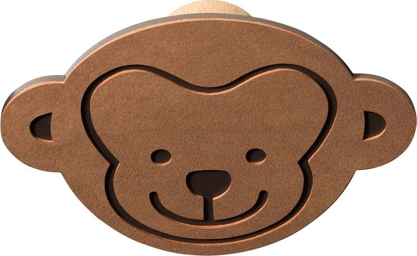 Hnědý nástěnný ocelový háček Monkey Dot Nupo – LIND DNA Lind DNA