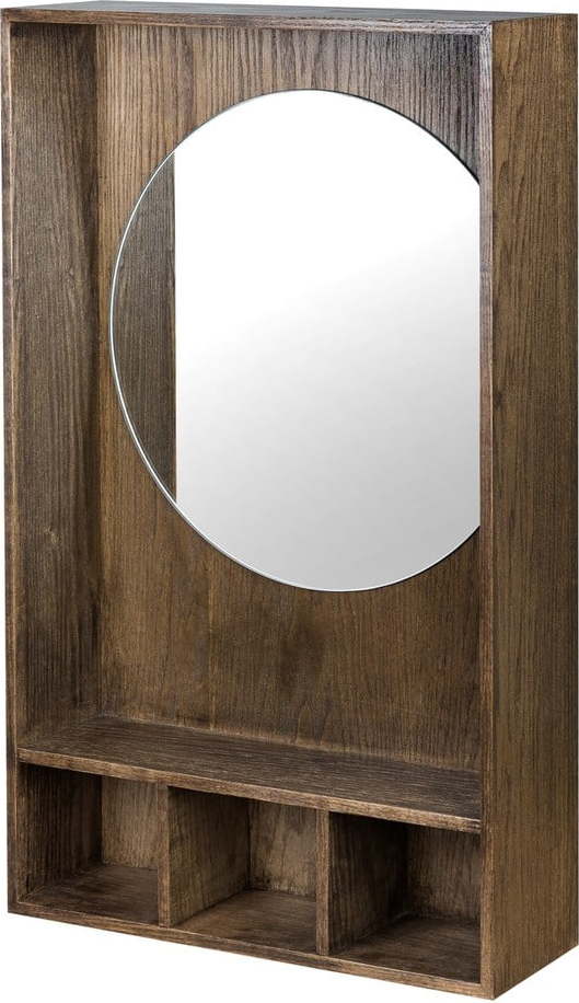 Hnědý věšákový panel z dubového dřeva 40x65x11