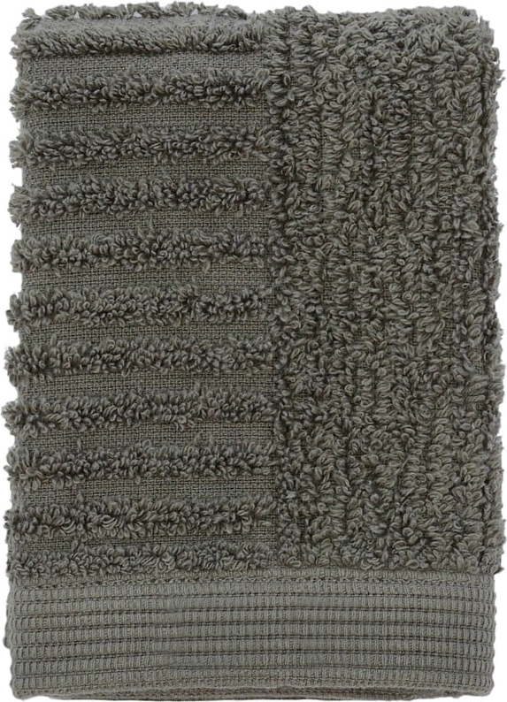 Khaki froté bavlněný ručník 30x30 cm Classic – Zone Zone
