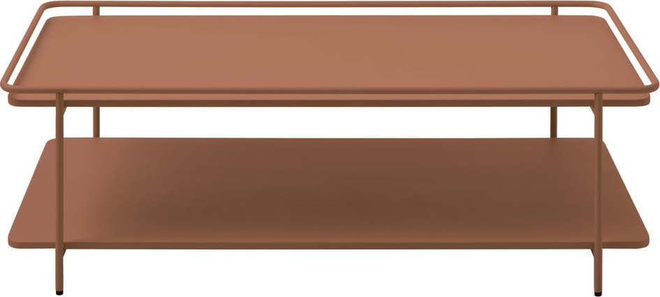 Kovový konferenční stolek v terakotové barvě 55x110 cm Yuba – Unique Furniture Unique Furniture