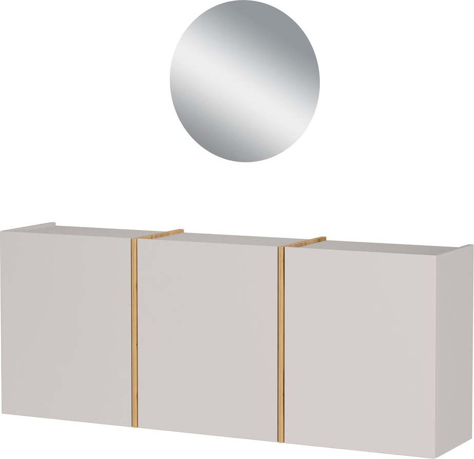 Krémová předsíňová sestava 138x200x27 cm Libbiano – Germania Germania