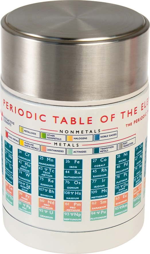 Krémová/ve stříbrné barvě termoska na jídlo/dětská 450 ml Periodic Table – Rex London Rex London