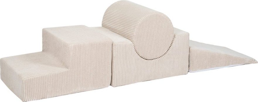 Krémové manšestrové pěnové hřiště 45x170x30 cm Montessori – Meowbaby MeowBaby
