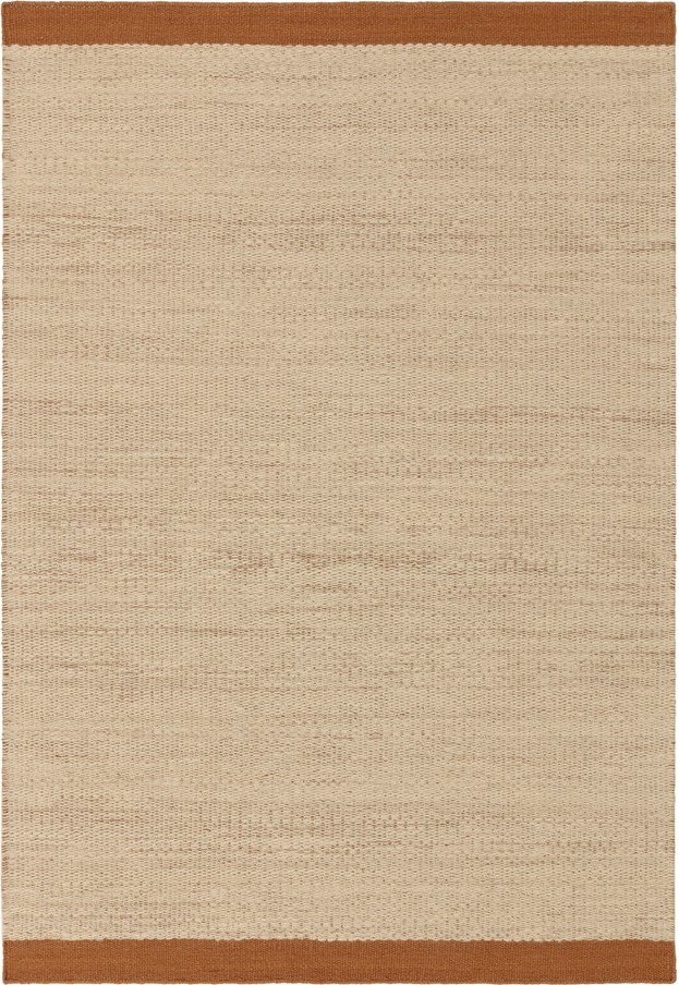 Krémový/v terakotové barvě ručně tkaný vlněný koberec 120x170 cm Lima Rust – Asiatic Carpets Asiatic Carpets