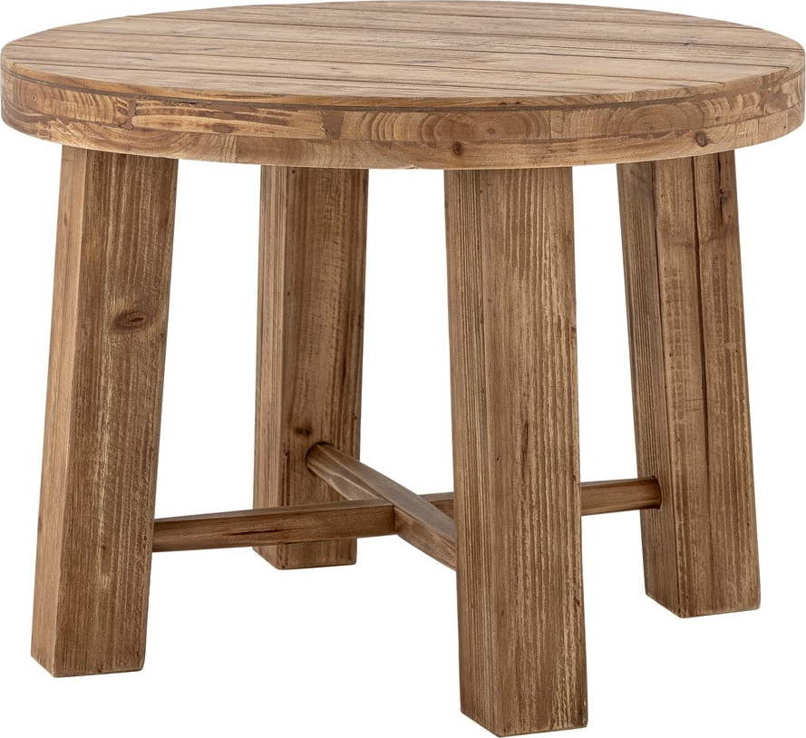 Kulatý konferenční stolek v dekoru exotického dřeva v tmavě přírodní barvě ø 60 cm Emmett – Bloomingville Bloomingville