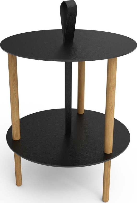 Kulatý odkládací stolek ø 38 cm Strap S Bull – LIND DNA Lind DNA