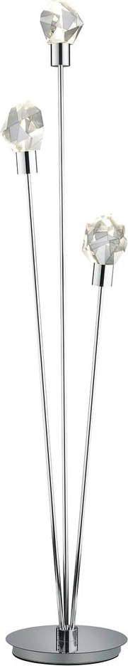 LED stojací lampa ve stříbrné barvě se skleněným stínidlem (výška 150 cm) Verano – Trio Select Trio Select