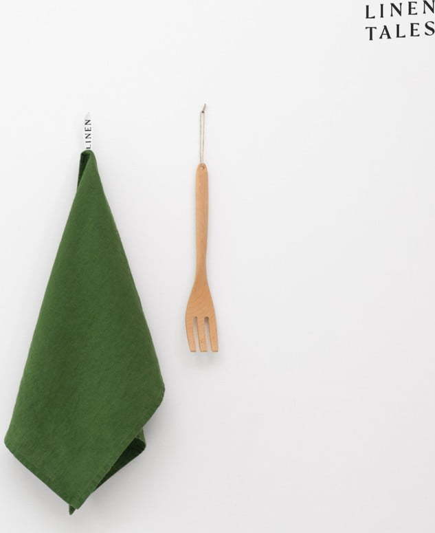Lněná utěrka 45x65 cm True Green – Linen Tales Linen Tales