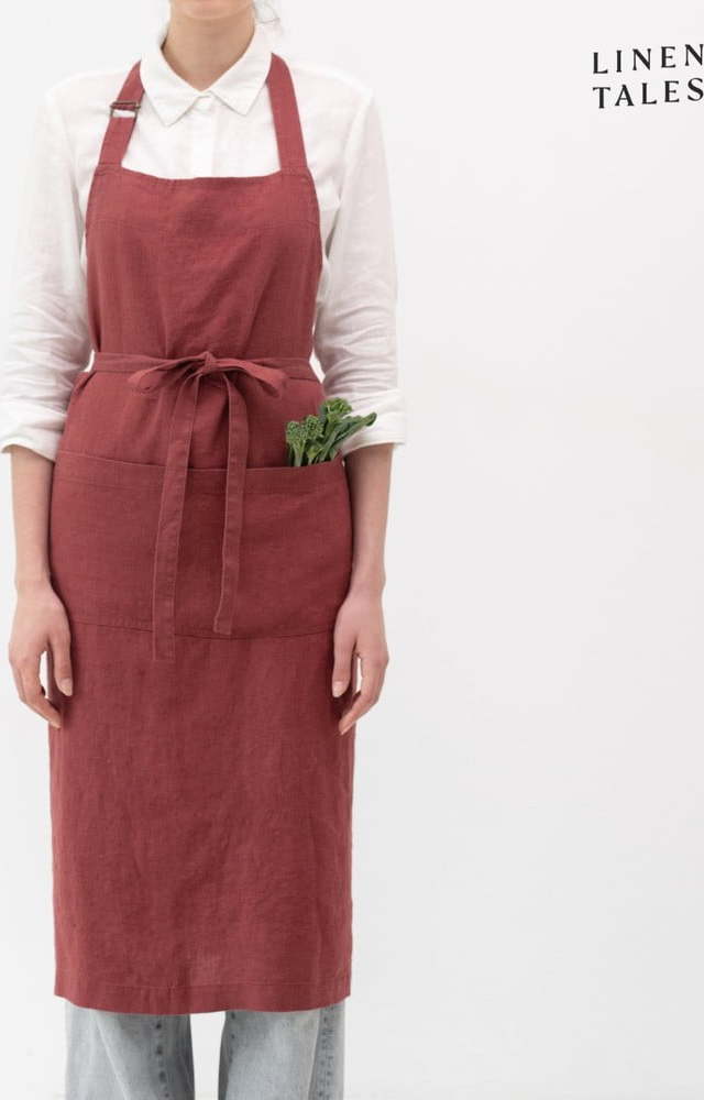 Lněná zástěra Marsala – Linen Tales Linen Tales