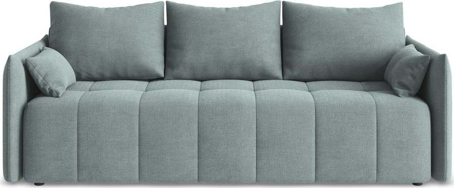 Modrá rozkládací/s úložným prostorem pohovka 225 cm Moku – Makamii Makamii