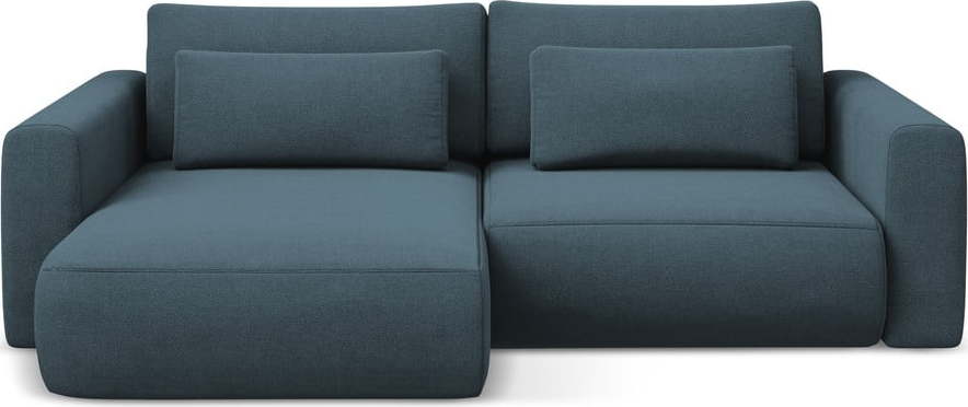 Modrá rozkládací/s úložným prostorem rohová pohovka (levý roh/s lenoškou) Kapua – Makamii Makamii