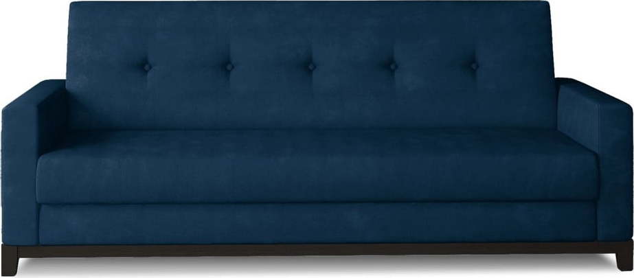 Modrá sametová rozkládací/s úložným prostorem pohovka 216 cm Selene – ELTAP ELTAP