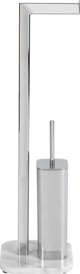 Mramorový držák na toaletní kartáč a papír Wenko Onyx WENKO