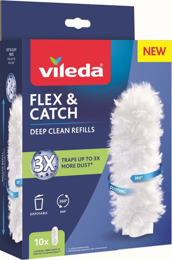 Náhradní návleky na prachovku v sadě 10 ks Flex&Catch – Vileda Vileda