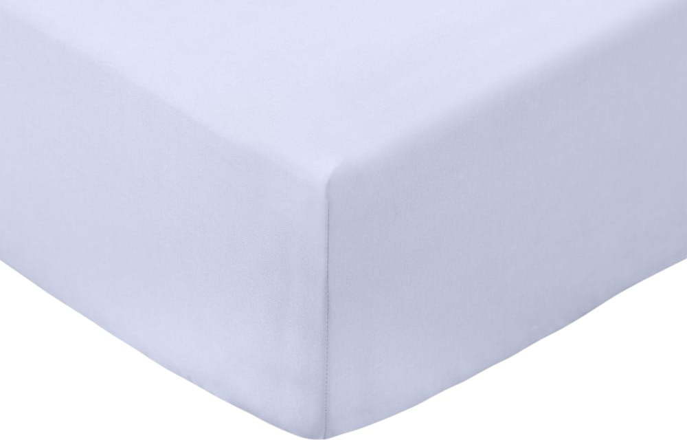 Napínací prostěradlo z bavlněného perkálu v levandulové barvě 150x200 cm Cotton Percale – Bianca Bianca