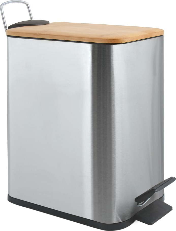 Nášlapný ocelový odpadkový koš v matně stříbrné barvě 5 l Erik – Spirella SPIRELLA