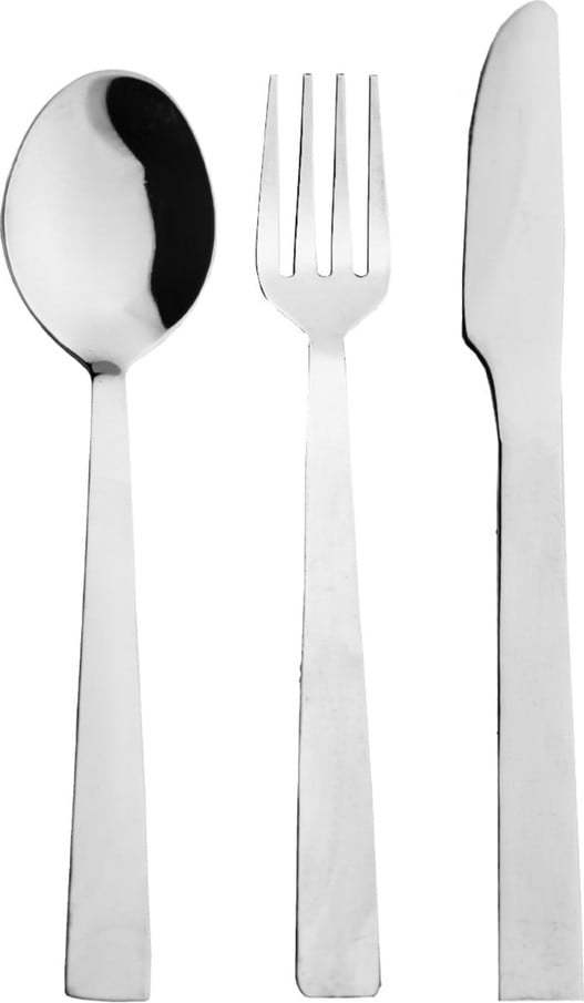 Nerezový příbor 3 ks ve stříbrné barvě Plain – Orion Orion