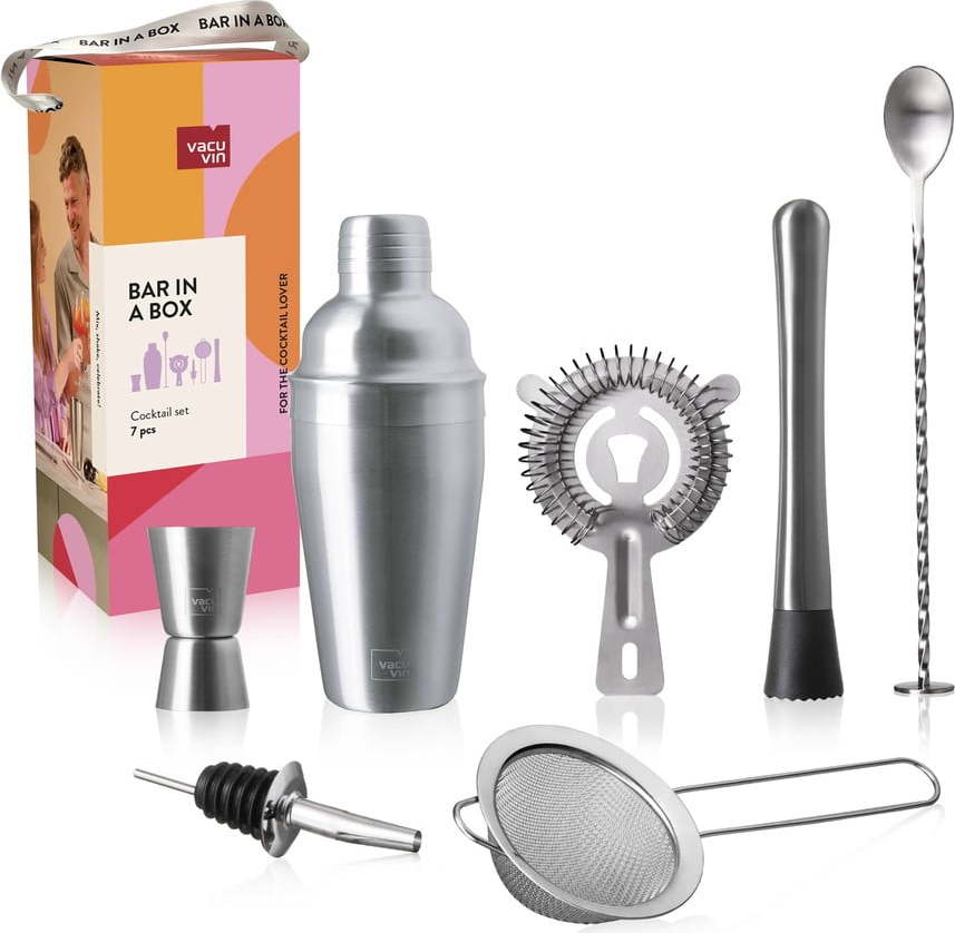 Nerezový set na přípravu koktejlů Bar in Box – VacuVin Vacuvin