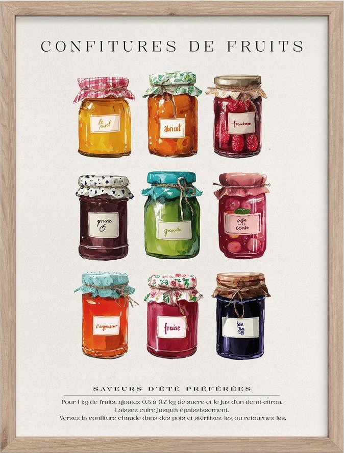 Obraz 30x40 cm Confitures – Styler Styler