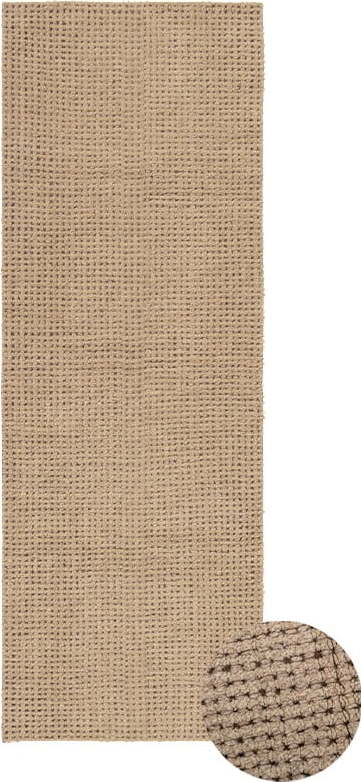 Pratelný/ručně tkaný vlněný běhoun v přírodní barvě 80x230 cm Unexpected Wool – Lorena Canals Lorena Canals