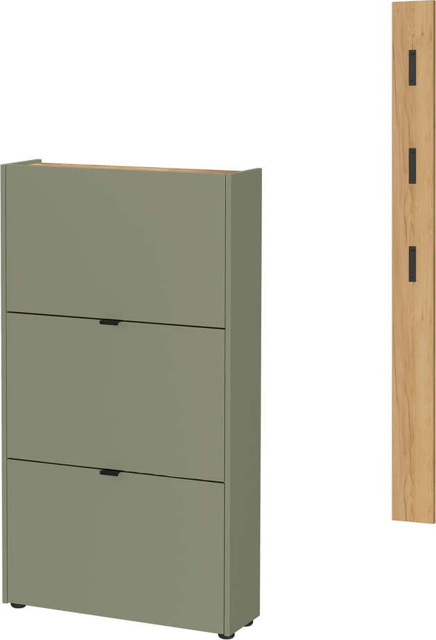 Šalvějově zelená předsíňová sestava 101x200x22 cm Ameca – Germania Germania