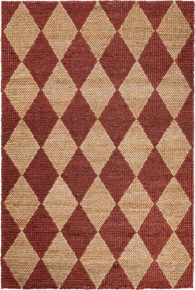 Ručně tkaný koberec s příměsí juty v terakotové barvě 120x170 cm Effie Diamond – Flair Rugs Flair Rugs