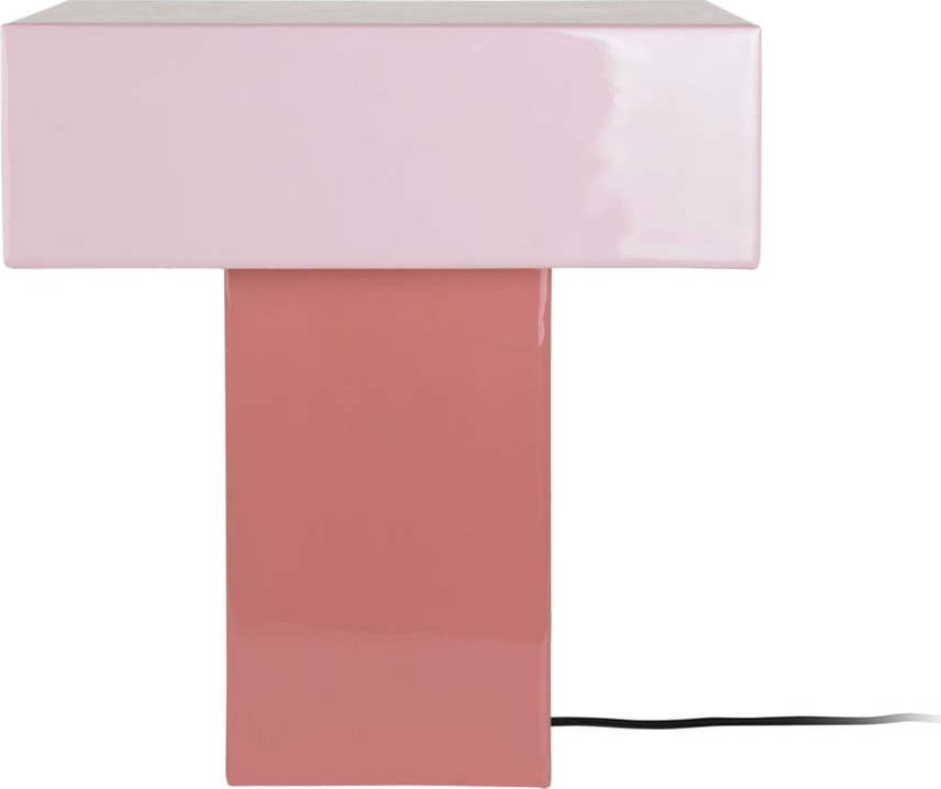 Růžová stolní lampa (výška 35 cm) Grato Recto – Leitmotiv Leitmotiv