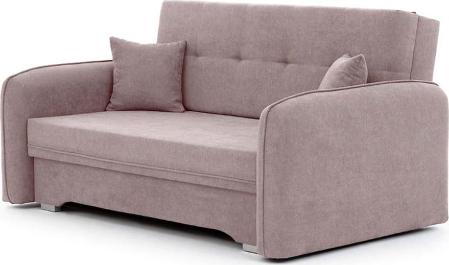 Růžová žinylková rozkládací/s úložným prostorem pohovka 155 cm Laine – ELTAP ELTAP