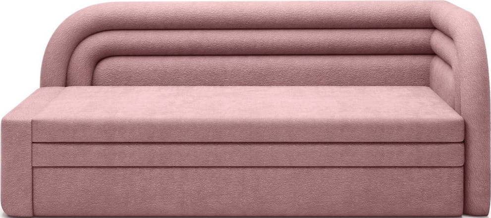 Růžová žinylková rozkládací/s úložným prostorem pohovka pravý roh 223 cm Fabillo – ELTAP ELTAP