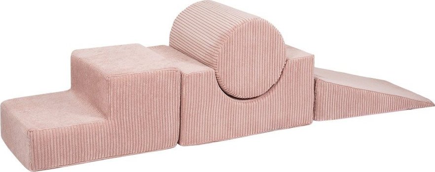 Růžové manšestrové pěnové hřiště 45x170x30 cm Montessori – Meowbaby MeowBaby