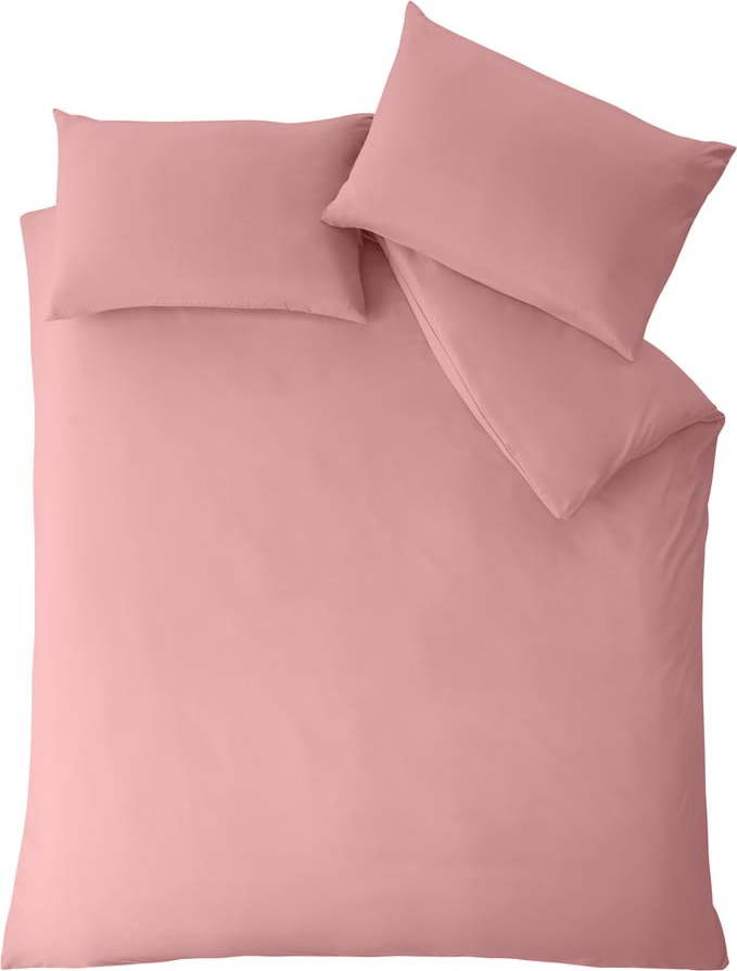 Růžové povlečení na jednolůžko 135x200 cm So Soft Non-Iron – Catherine Lansfield Catherine Lansfield