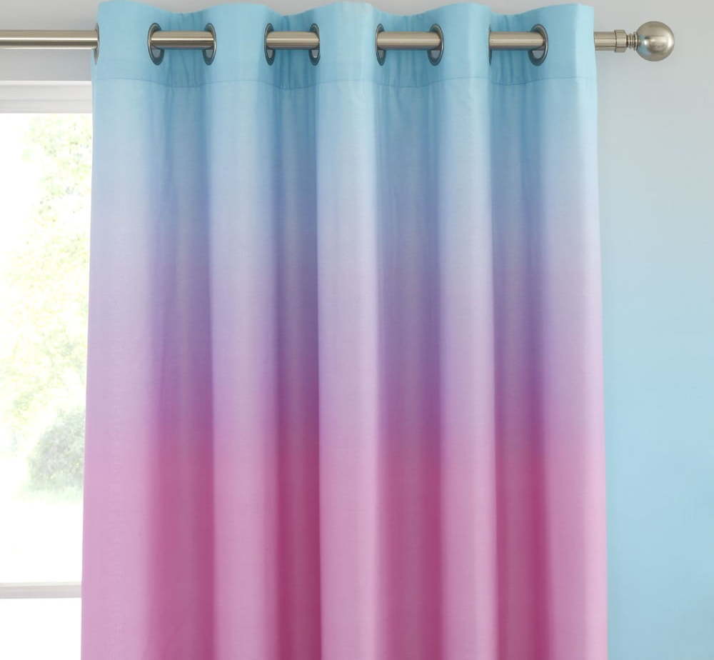 Růžový/fialový dětský závěs 2 ks 168x183 cm Ombre Rainbow Clouds – Catherine Lansfield Catherine Lansfield