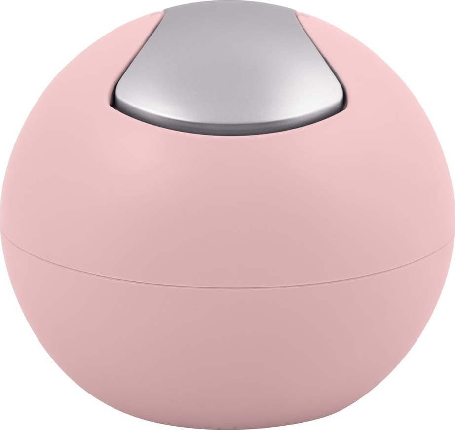 Růžový plastový odpadkový koš 1 l Bowl Matt – Spirella SPIRELLA