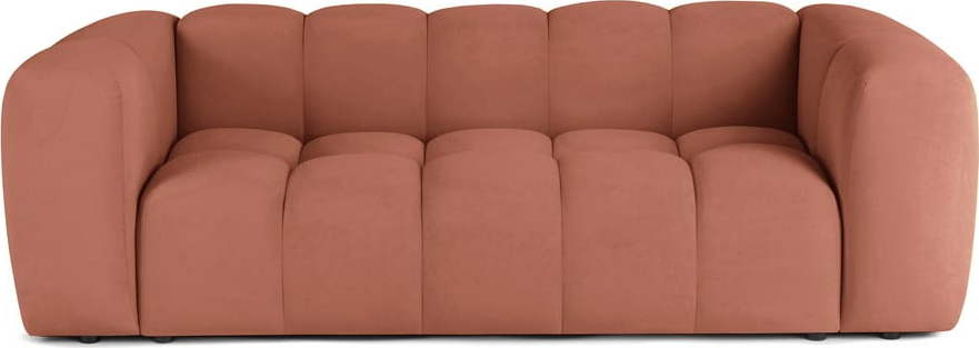 Sametová pohovka v terakotové barvě 225 cm Cube – Bonami Selection Bonami Selection