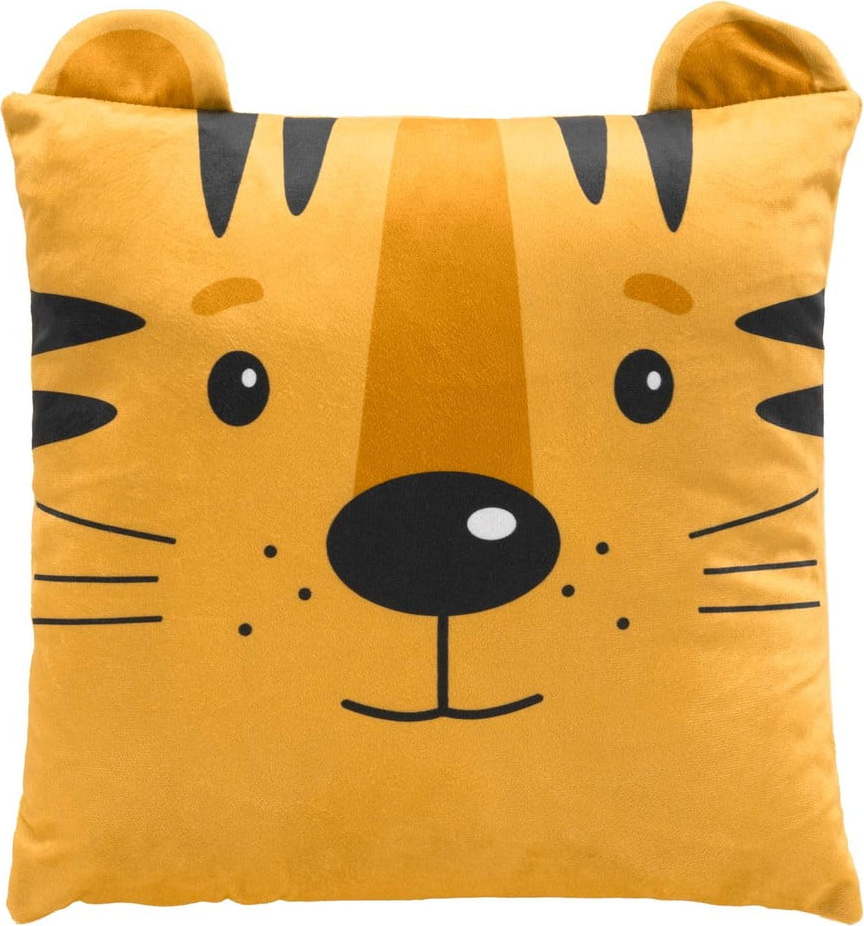 Sametový dětský polštářek 40x40 cm Tigry – douceur d'intérieur Douceur d intérieur