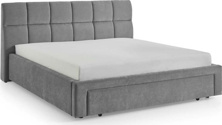 Šedá čalouněná dvoulůžková postel bez roštu 180x200 cm Canyon – Meise Möbel Meise Möbel