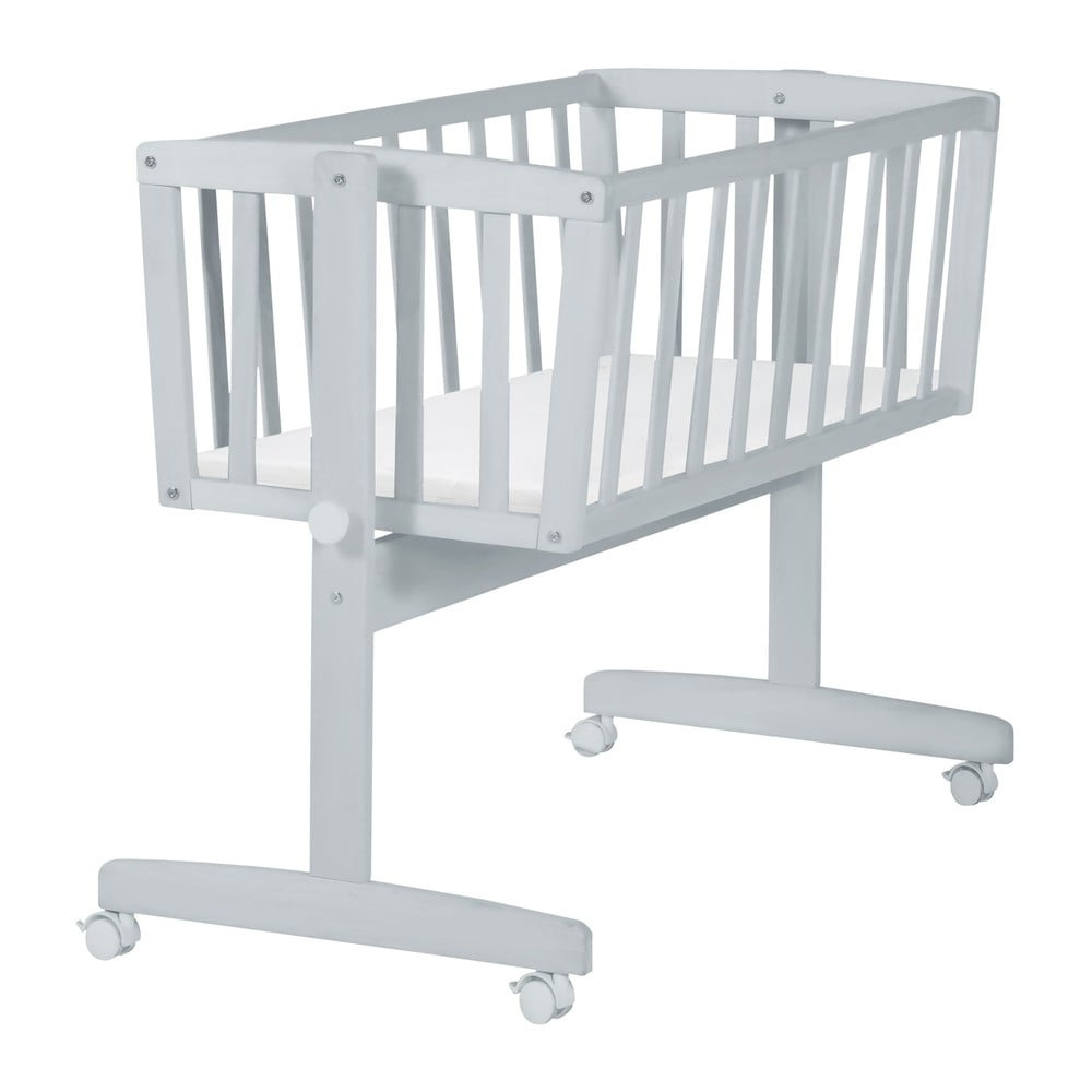 Šedá kolébka na kolečkách 40x90 cm – Roba Roba